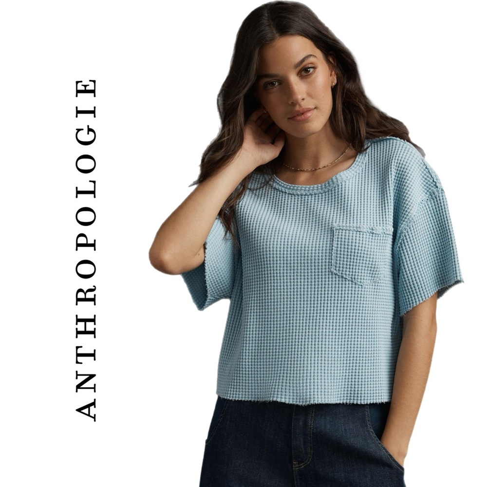 Anthropologie Pilcro Short-Sleeve Waffle Tee